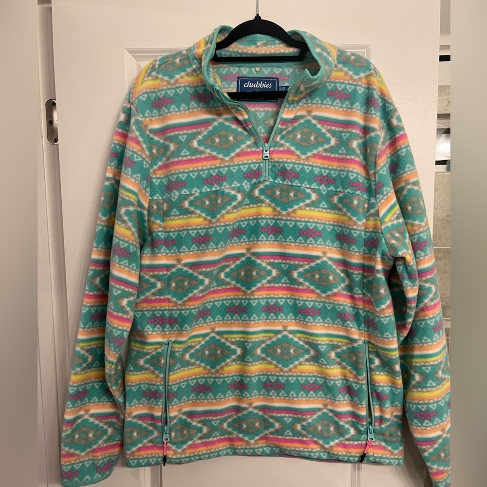 Chubbies Mens XL En Fuego quarter Zip